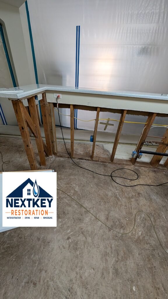 Post-disaster residential remodeling project by Next Key Restoration